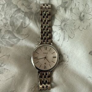 Fossil Women's Silver-Tone Watch Jacqueline